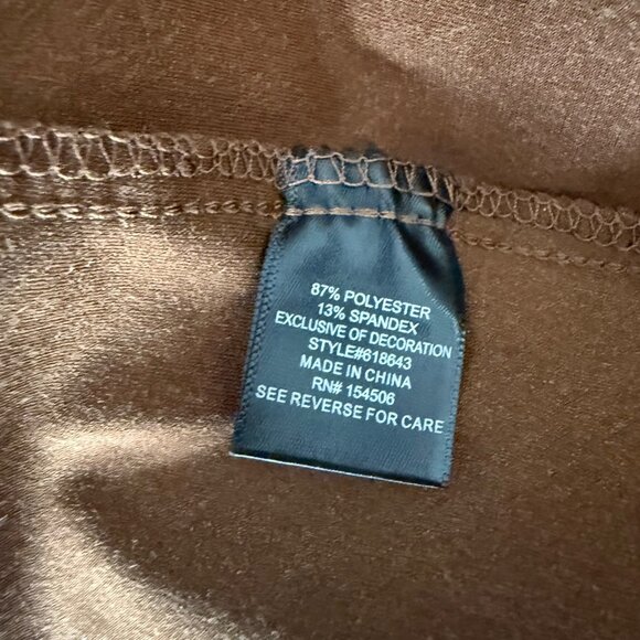 Curations Embroidered Open Front Suede Feel Jacket S Brown - Picture 5 of 10